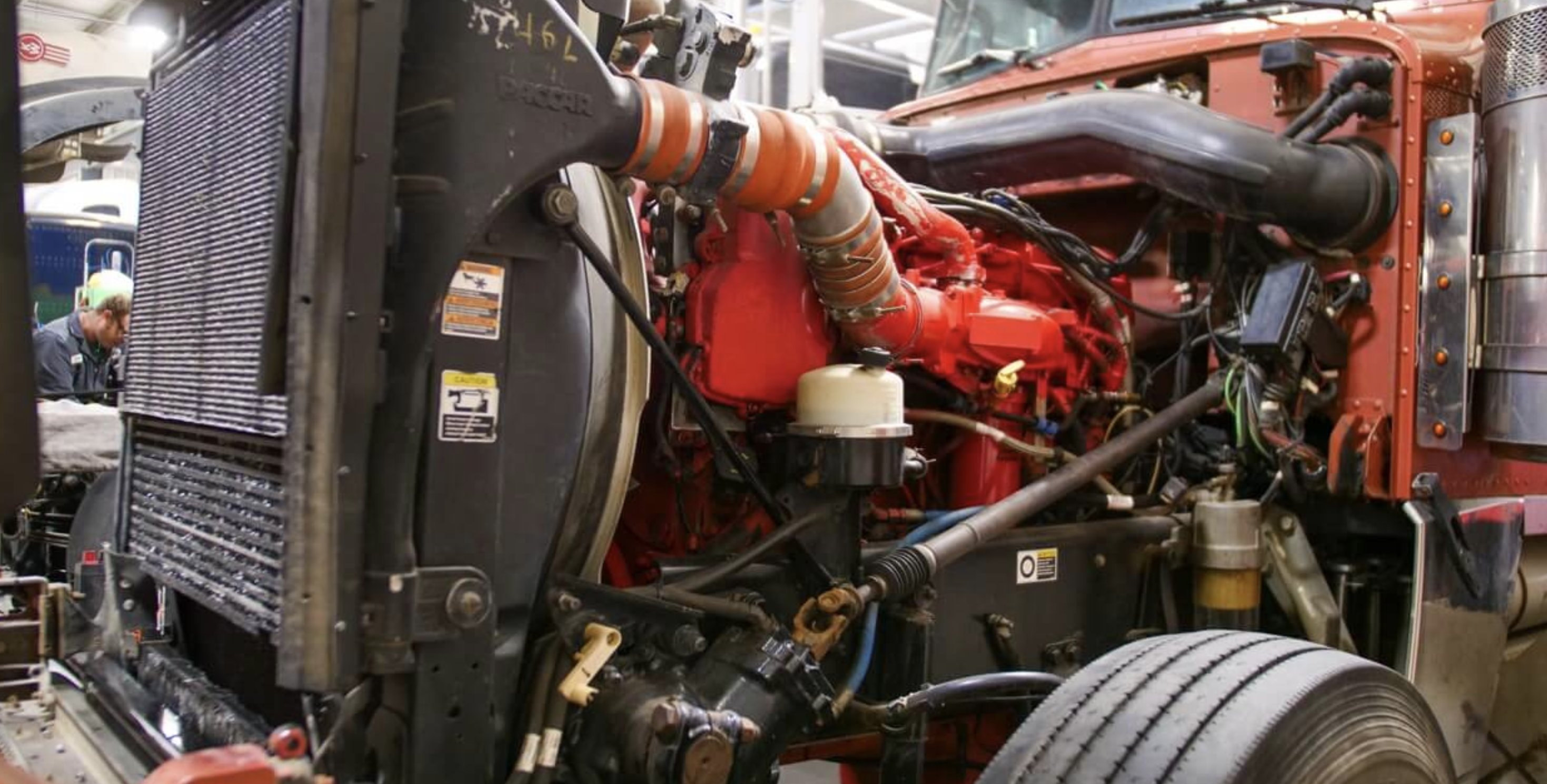 this image shows mobile truck engine repair in Toledo, OH